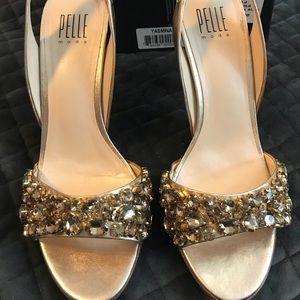 Pelle Moda Bronze/Gold “Yasmina” Metallic Crystal